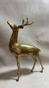 Lot - 2 sets of Vintage Pair of Brass Deer - Buck and
