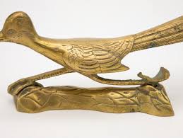 Brass Roadrunner at 1stDibs | vintage brass roadrunner, metal roadrunner sculpture, brass road runner