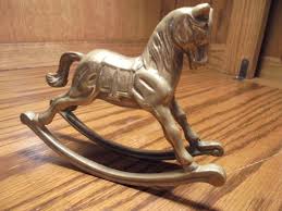 Vintage 1970' Brass Rocking Horse Collectible Metal Nursery Decor 4" Tall 88 | eBay UK