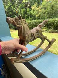 Vintage Brass Rocking Horse - Etsy