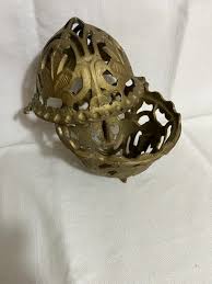 Gold Vintage Cast Metal String Yarn Twine Ball Holder ...