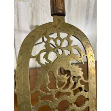 Antique Brass and Forged Iron Trivet | Chairish