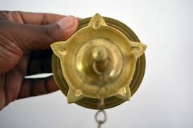 Traditional home & Table Decor Brass oil Lamp with Hand ...