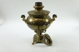 Antique Brass Russian Samovar 19th Century with Stamps (missing two to – eastwestgalleries