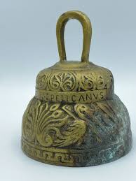 Vintage Brass Sanctuary Bell Aqvila Agnvs Pelicanvs Leo ...