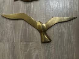 Solid Brass Seagulls in Flight Wall Hanging Mid Century Modern Birds Decor - Etsy Israel