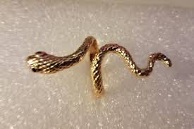 MIP- Gold tone Punk, Goth, Emo Ladies adjustable Snake Ring ...