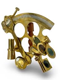 Sold at Auction: Solid Brass Sextant Marine Ship Astrolabe