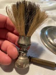 Vintage Double Sided Silver Plate Shaving Mirror Stand from ...