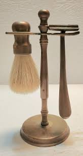 Brass (3) Piece Antique Shaving Stand Set -- #30050 - Etsy