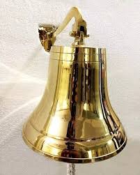 Nautical Big Brass Door Bell Wall Hanging Mount bell Brass Ship Loud Sound Decor | eBay