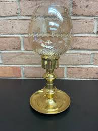 Vintage Brass Taper Candle Holder With Swirled Pearlescent ...