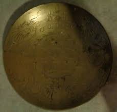 BRASS BOWL PLATE HAND ENGRAVED DRAGONS 10 INCHES DIAMETER ...