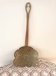 Skimmer Ladle Vintage Large Solid Brass Milk Cream Handle ...