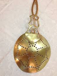 Stunning Vintage Brass Copper Fireplace Hearth Strainer ...