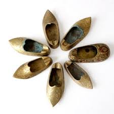 ONE Pair. Vintage Brass Ashtray,vintage Tobaccaina in Shoes Shape - Etsy
