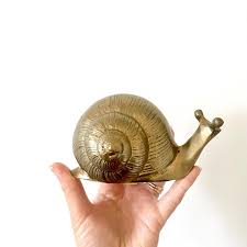 Large Brass Snail, Vintage Solid Brass Animals - Etsy Australia