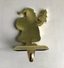 Vintage Gold Metallic Metal 6" Santa Claus Stocking Hanger ...