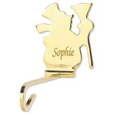 Solid Brass Personalized Christmas Stocking Holders ...