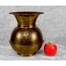 Vintage Traditional Brass Indian Cigar Chief Tobacco Spittoon | Chairish