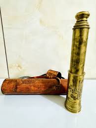 32'' Antique Brass Spyglass Replica of East India With Box ...
