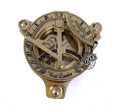 Outdoor Brass Sundial Watch Compass Marine Compass Pocket ...