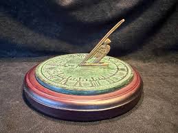 Vintage Brass Sundial "Grow Old Along With Me The Best Is ...