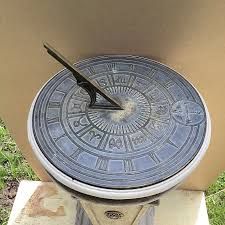 Antique Garden Sundial on Cast Iron Pedestal With ...