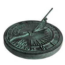 Cast Iron Father Time Sundial (Rome #2550) - gardensundials.com