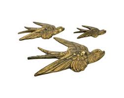 Vintage Brass Bird Wall Hanging: Mid-century Swallow Decor - Etsy