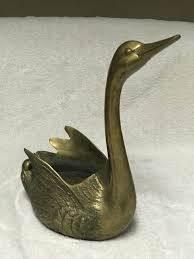 Beautiful Vintage Swan Planter Vase Solid Brass Quality Made In Korea 13x 12x 5 | eBay