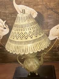 Metal Teapot Lamp with Punched Metal Shade Serpent Spout ...
