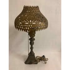 Middle Eastern brass Lamp, Punctured pierced Shade islamic ...