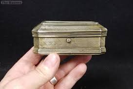 Antique 18th c. Persian Silver Metal Engraved Box Tobacco or ...