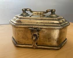 Antique Indian Brass Paan Daan Box: Spice or Jewelry ...
