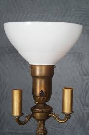 4 Light Antique/Vintage Brass Floor Lamp With Shade | eBay