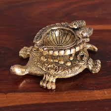 Classic Turtle-Shaped Ganesha and Lakshmi Brass Sculpture ...