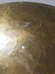 Vtg. Large Brass Tray or Wall Hanging Symbol of Good Fortune ?? 29 1/2" | eBay