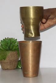 Antique Brass Glass Cup Original Old Hand Crafted Engraved 91 | eBay