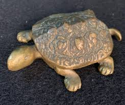Small Brass Decorative Turtle W/ Hinged Lid Trinket / Jewlery Box Keepsake | eBay