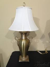 LF42688EC: WILDWOOD Brass Urn Lamp W. Marble Base W. Shade - Etsy