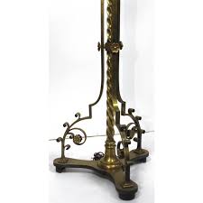 Early 1900s Solid Brass Floor Lamp With Brass Dome Shade ...