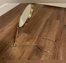 Mid-Century French Gilt Brass Table or Wall Mirror Extremely ...