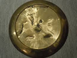 1970's Korean Brass Plate -- Washing Clothes ...