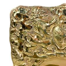 Pair of Dutch Pressed Brass Wall Lights For Sale at 1stDibs