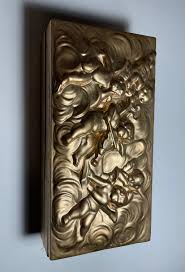 Vintage Wooden Trinket Box Sectioned Cherubs Made in Japan - Etsy