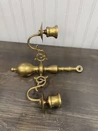 WONDERFUL VINTAGE CERAMIC FRENCH STYLE CANDELABRA HAND PAINTED IN BROWNS & GOLD | eBay