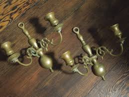 Solid Brass Torch & Ribbon Wall Sconce Bombay Company, Circa 1992 Brass Candleholder Vintage - Etsy