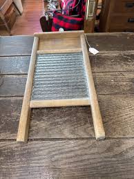 Antique Wooden Wash Board Smaller in Size and Unique With a ...