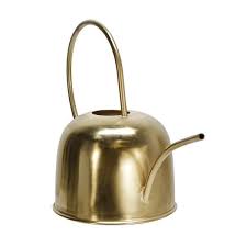 11" Iron Watering Can in Gold, Metal Garden Sculpture and Tool, Traditional Rustic Farmhouse Decor and Gift Idea - Bed Bath & Beyond - 32767580